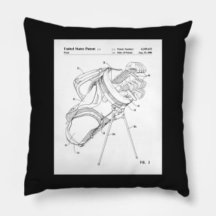 Golf Bag Patent - Golfer Golfing Caddy Art - White Pillow