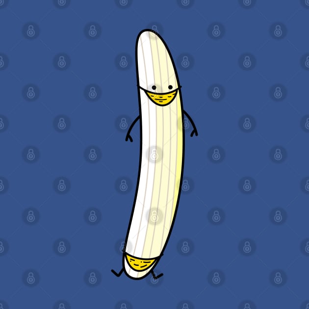 Funny banana with face mask by spontania