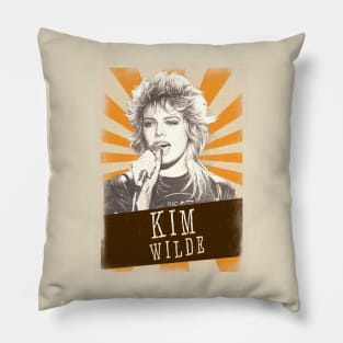 Vintage Aesthetic Kim Wilde Pillow