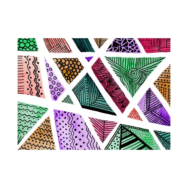 Geometric doodles - multicolor by wackapacka