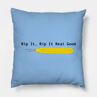 sewing seam ripper quote Pillow