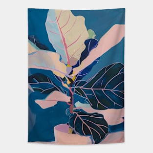 Pink Fiddle Leaf Tree Boho Nature Tapestry