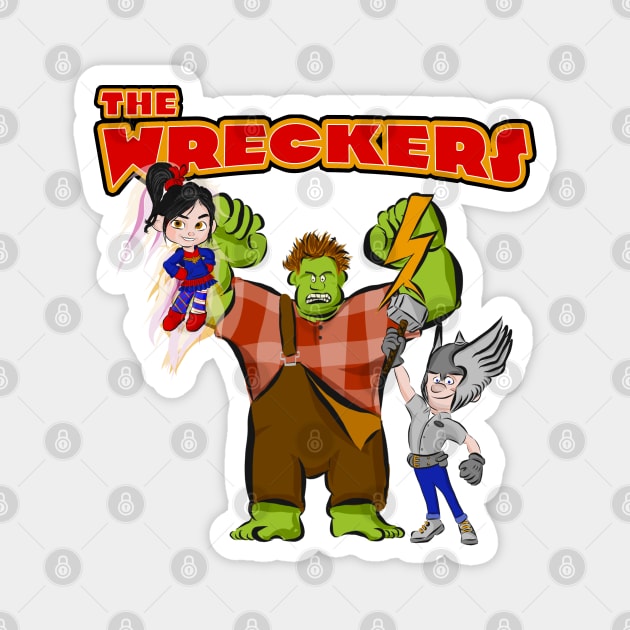 The Wreckers - Earth's Ultimate Superheroes! Magnet by DastardlyDesigns