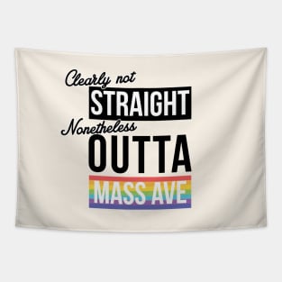 (Clearly Not) Straight (Nonetheless) Outta Mass Ave - Indy Pride Tapestry