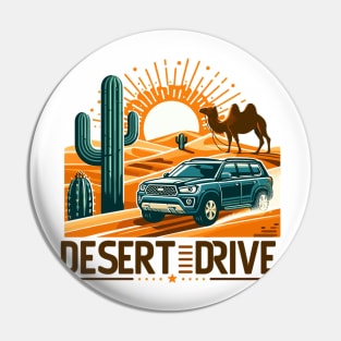 An SUV Driving On A Sand Dune, Desert Drive Pin