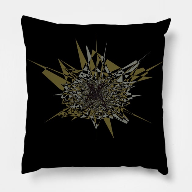 Abstract Glitch in Negative Space Pillow by quasicrystals