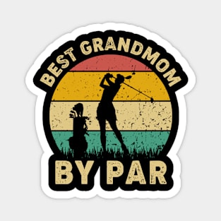 Vintage Best Grandmom By Par Funny Golfing Golf Player Gift Magnet