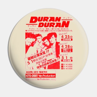 Vintage Japanese duran duran poster Pin