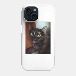 Cat sticking out its tongue Phone Case