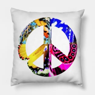 Peace Sign Support Life Humanity Psychedelic Nature Inspired Pillow