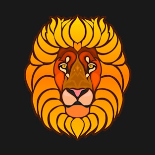 Lion Face Illustration T-Shirt