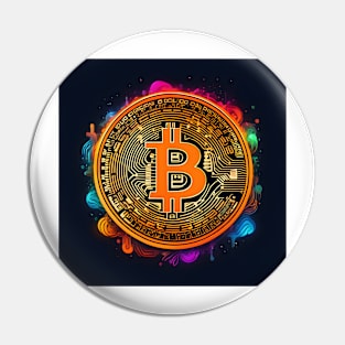 Bitcoin colorful Pin