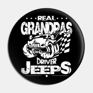 Real Grandpas Drive Jeeps Father's Day Gift Papa Jeep Pin