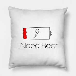 🍻 I Need Beer Funny Beer Lover Pillow