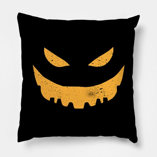 Pumpkin Face Pillow by MZeeDesigns