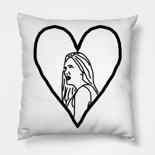 Valentine for the Girlfriend of the Distracted Boyfriend Outline Pillow