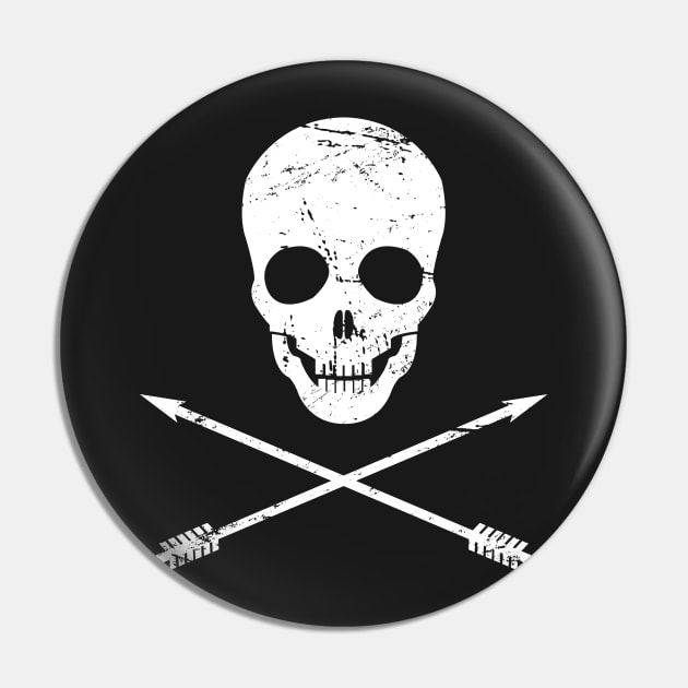 Skull and Arrows Archery Pin by MeatMan