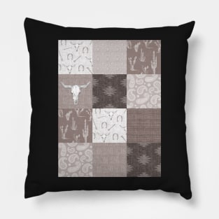 Southwest Desert Patchwork - Brown/Beige Pillow