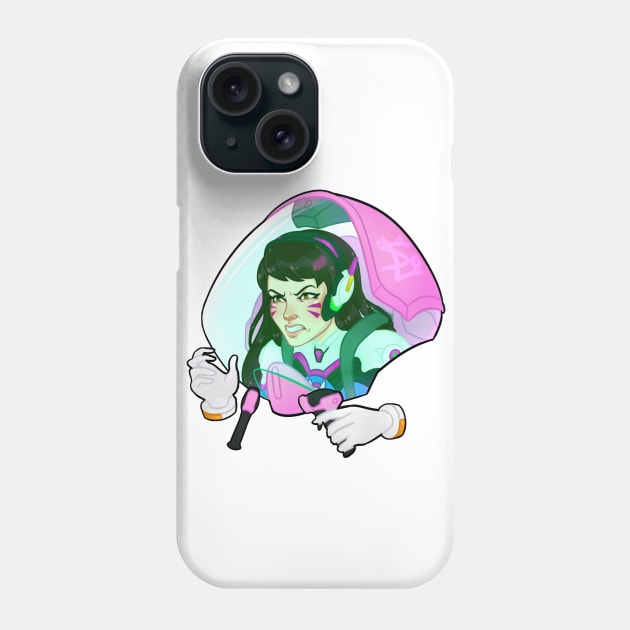 Angry D.Va Phone Case by LinDemonic