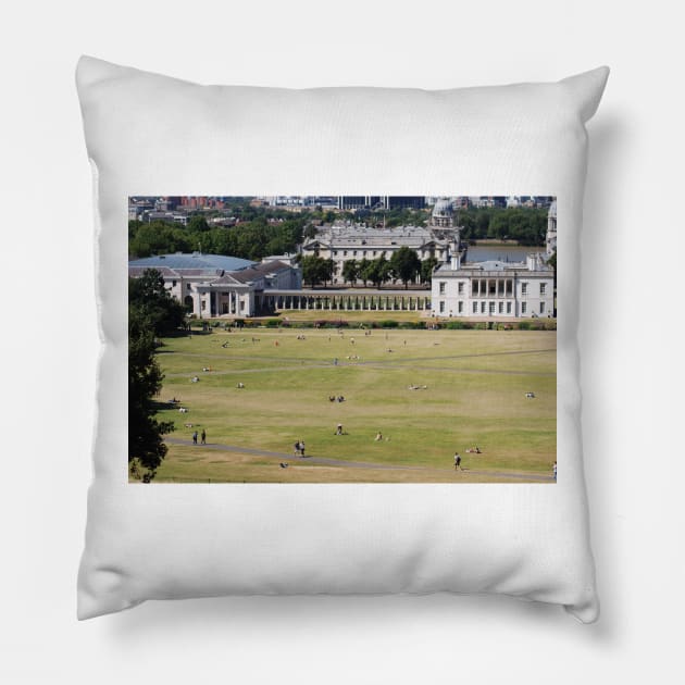 Sunny day at Greenwich Park Pillow by fantastic-designs