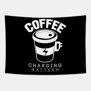 Coffee Charging Battery-T Shirt Tapestry