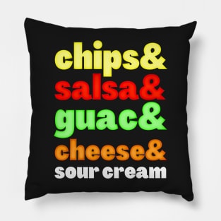 National Tortilla Chip Day Ingredients Grocery List Pillow