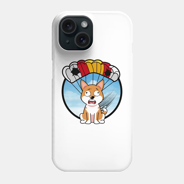 Silly orange dog has a broken parachute Phone Case by Pet Station