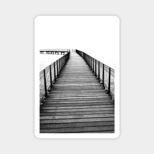 Boardwalk Black&White Photography Magnet