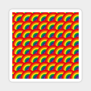 Repeating Rainbow Pattern Magnet