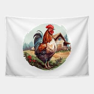 Colorful Rooster Tapestry