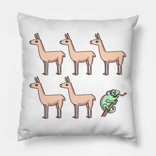 Llama Llama Llama Llama Llama Chameleon Pillow