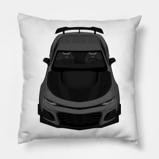 camaro zl1 1le dark-grey Pillow