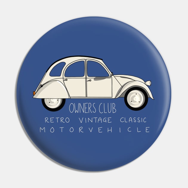 Passion 2cv Owners Club Pin by EribaArt