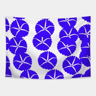 blue flower abstract pattern background Tapestry