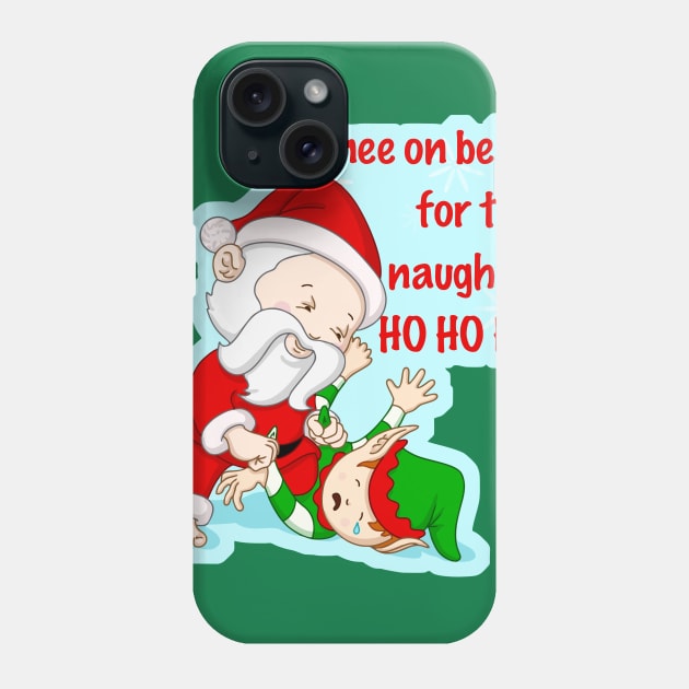 Santa's knee on belly - jiu jitsu christmas gift - no gi holidays Phone Case by undersideland