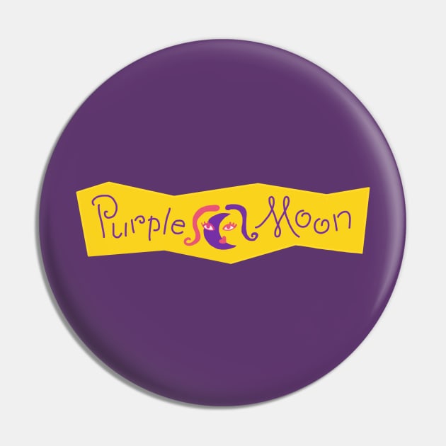 Purple Moon Games Logo Pin by GoneawayGames