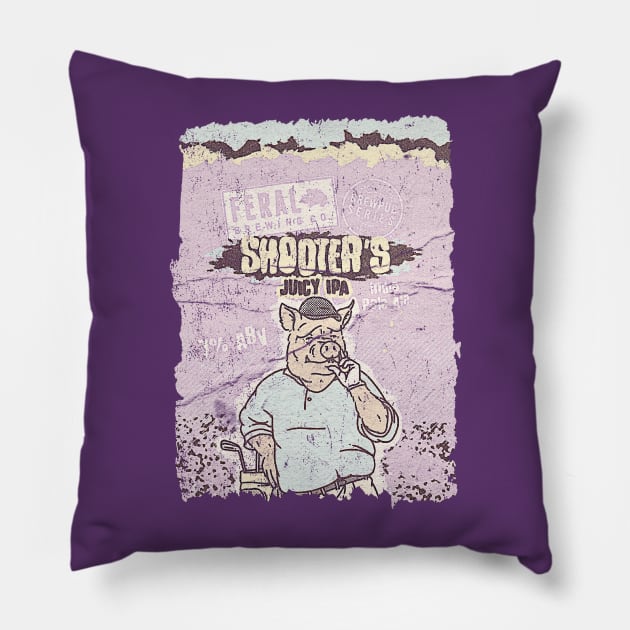 Shooter mcgavin india pale ale Pillow by DEMONS FREE