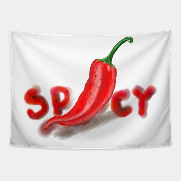 Spicy food Tapestry by Jubida Joba