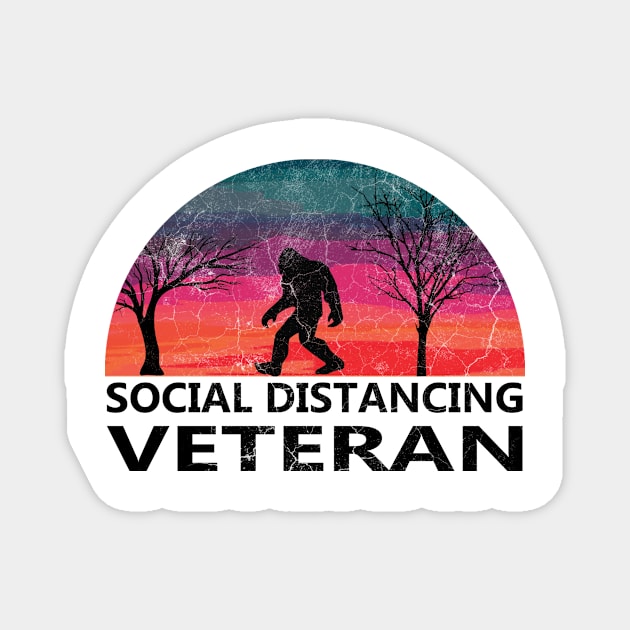 social distancing veteran Magnet by Danksthetic