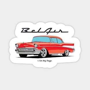 57 Bel Air Red Magnet