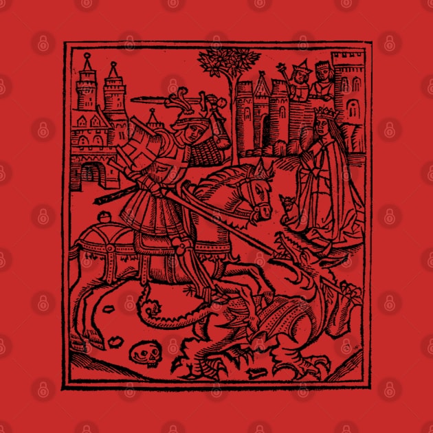 Saint George Woodcut by SenecaReads