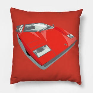 1970s Lamborghini Countach in red Pillow