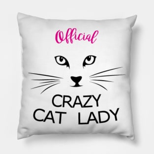 Official crazy cat lady Pillow