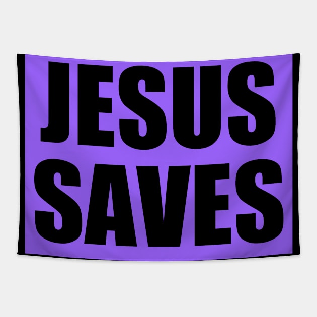 Jesus Saves - Christian Evangelism Tapestry by GraceFieldPrints