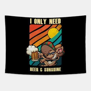 i only need beer and sunshine Tapestry