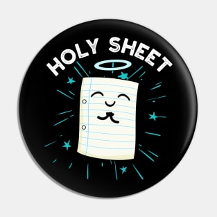 Holy Sheet Funny Paper Pun Pin