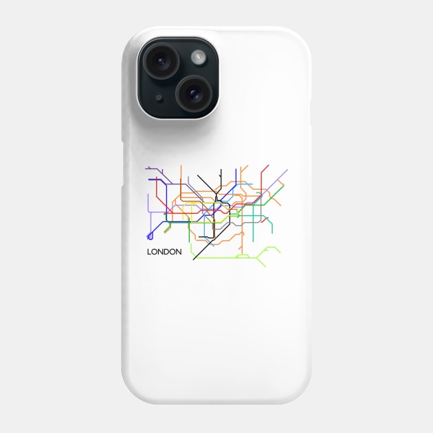 London Underground Subway Map Phone Case by 2createstuff