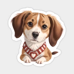 Beagle's Heartfelt Pose Magnet