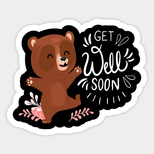 get well soon teddy bear drawing