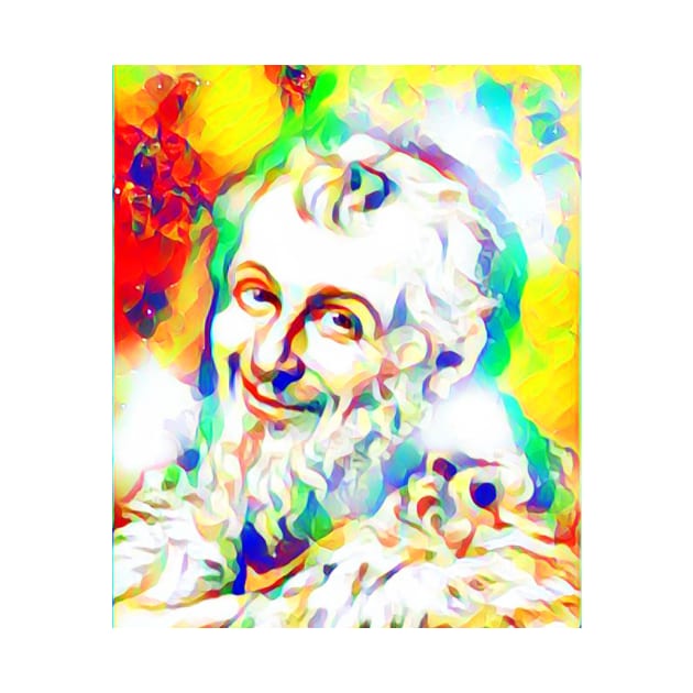 Democritus Colourful Portrait | Democritus Artwork 8 by JustLit